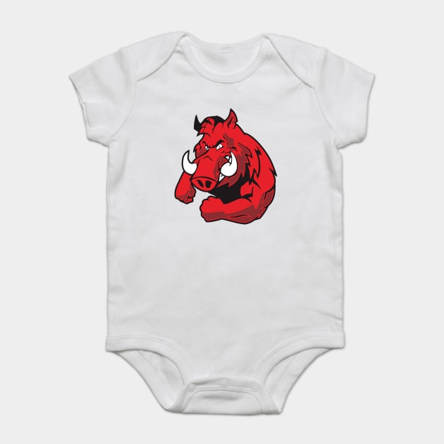 Angry Red Boar Baby Bodysuit by Urbanprint